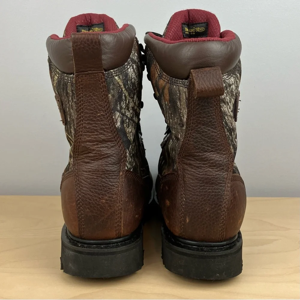 Cabelas Youth Size 6 M Iron Ridge GTX Insulated Camo Brown Leather Hunting Boots